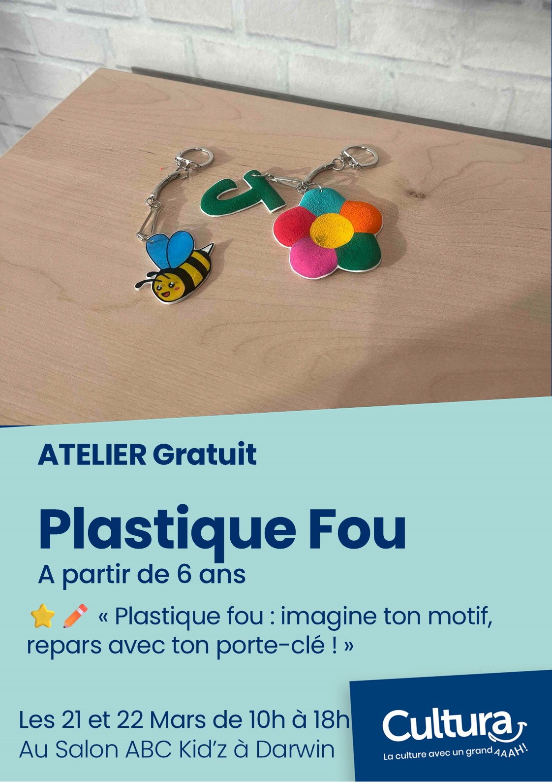 Création d&rsquo;un porte-clés en plastique fou, à partir de 6 ans