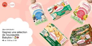 Visuel du jeu-concours Babybio et Abc kidz : une sélection de nouveautés Babybio à gagner jusqu'au 21 août à minuit !