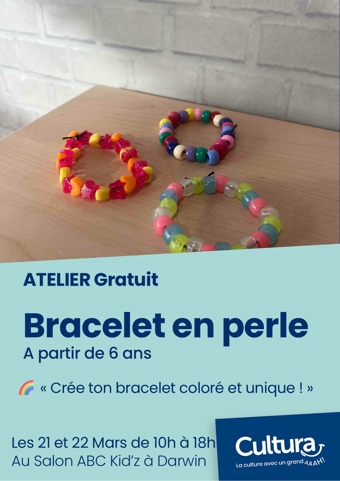Fabrication de bracelets en perle, à partir de 6 ans